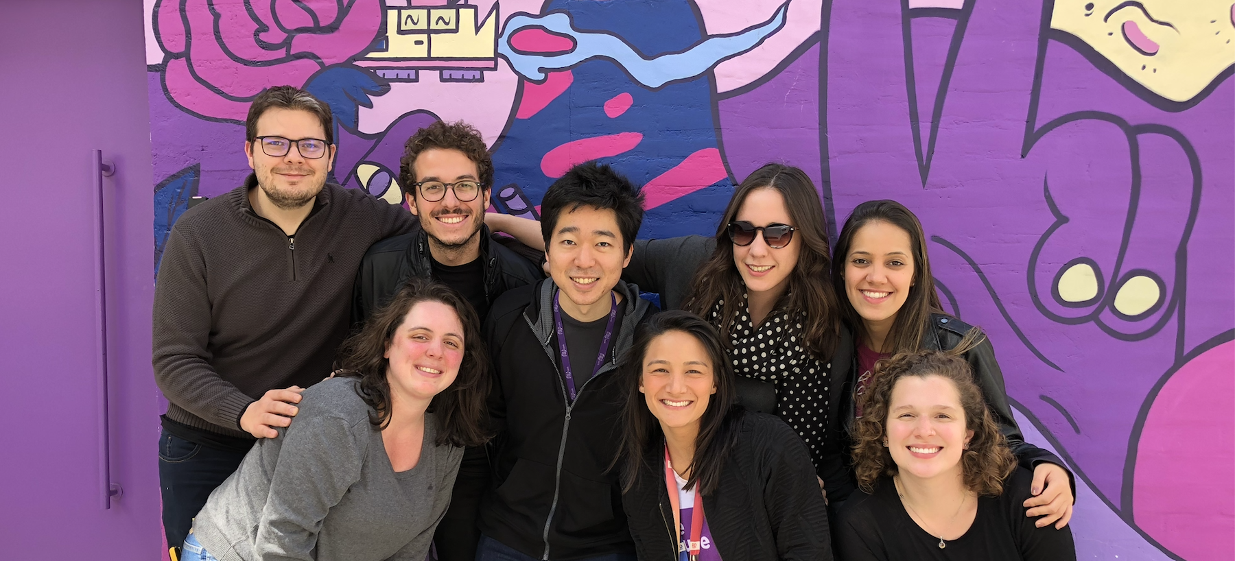 Nubank team at mural